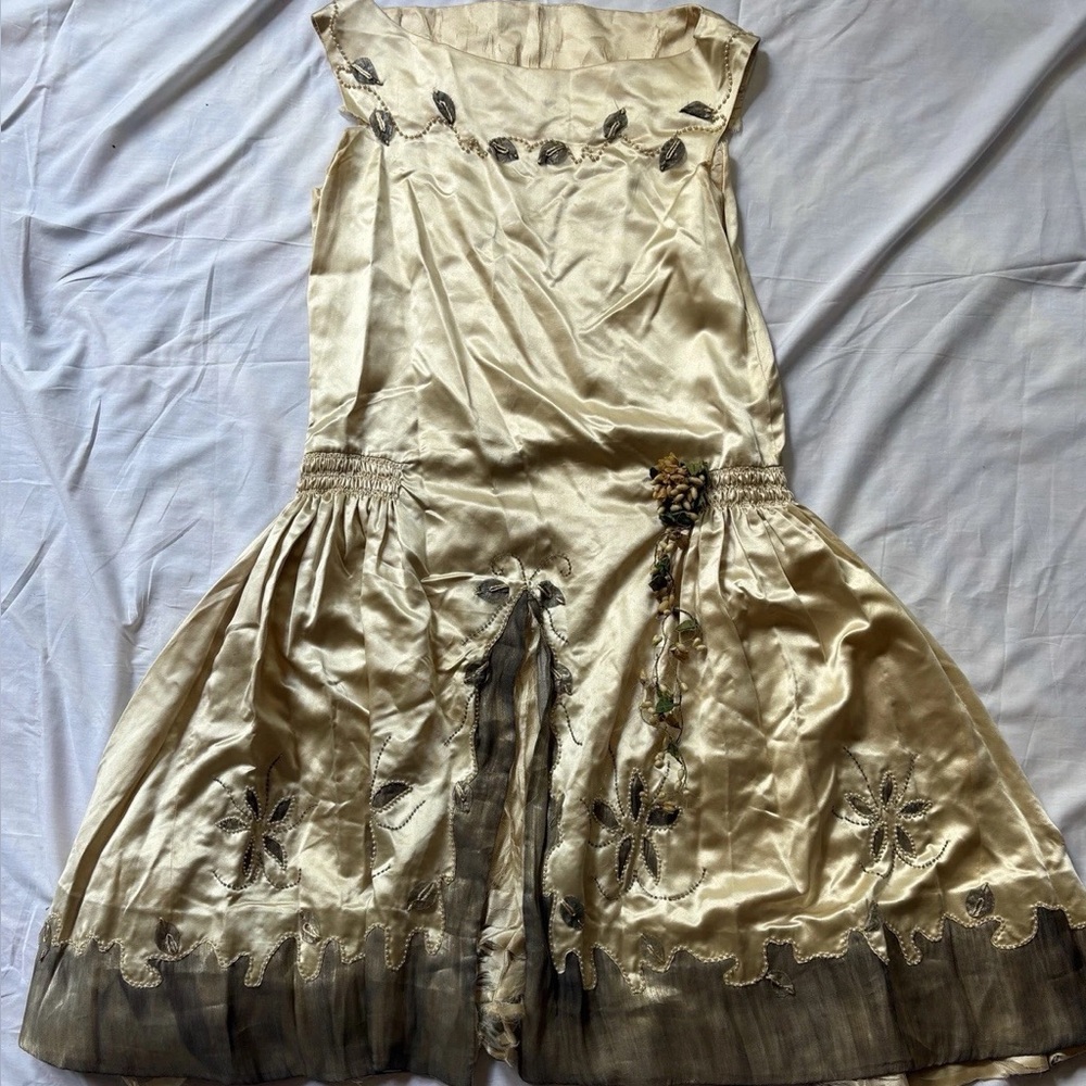 Gold Strapless Sleeveless Mini Sundress